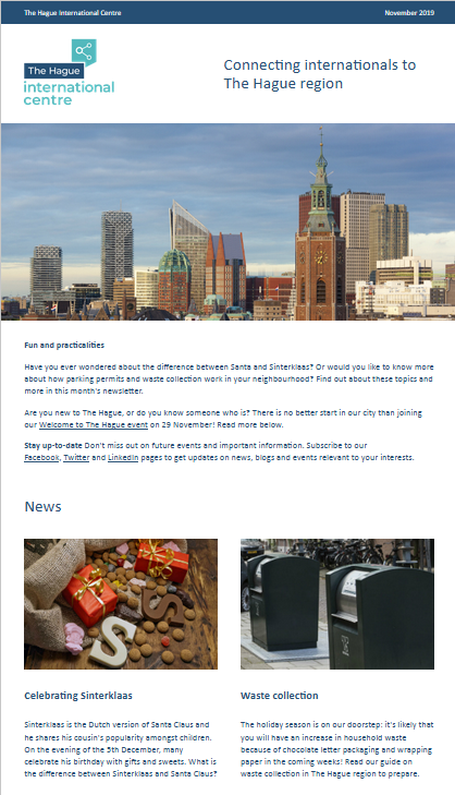Newsletter The Hague International Centre