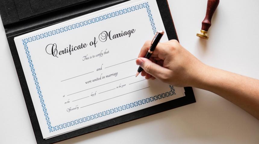 marriage certificate