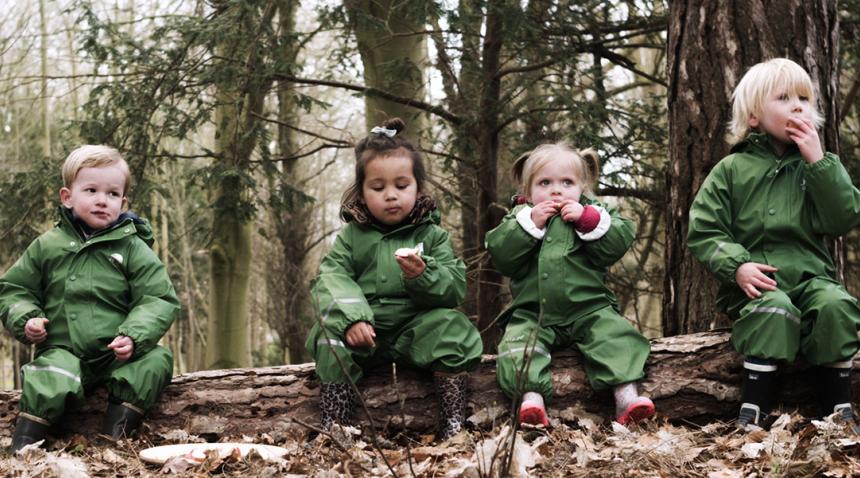 Children playing in nature