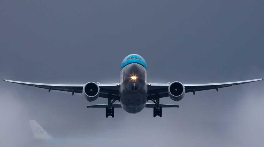 KLM plane takeoff