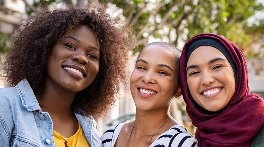 group of international women