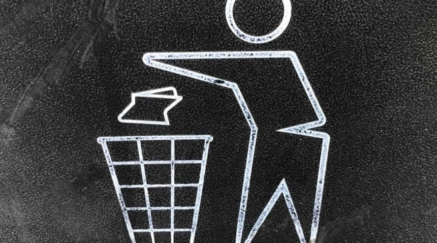 A litter pictogram