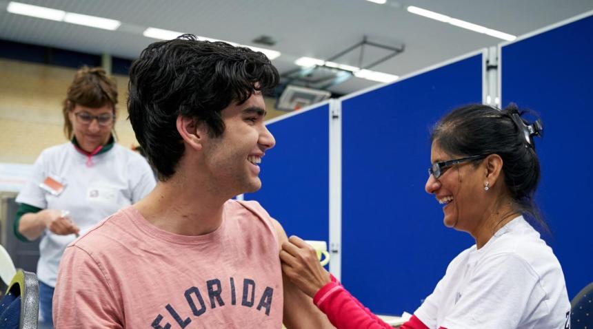 Person receiving healthcare