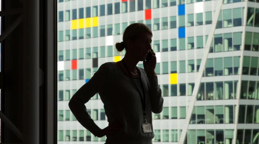 Person on a phone call
