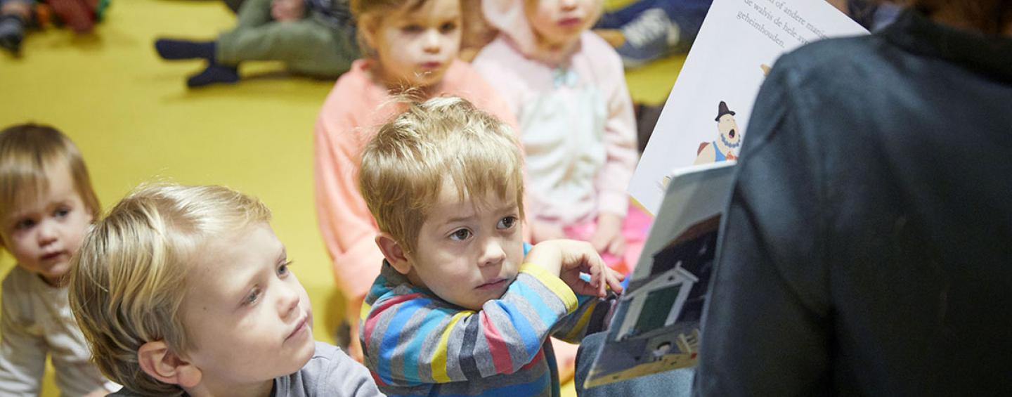 A group of children at storytime.