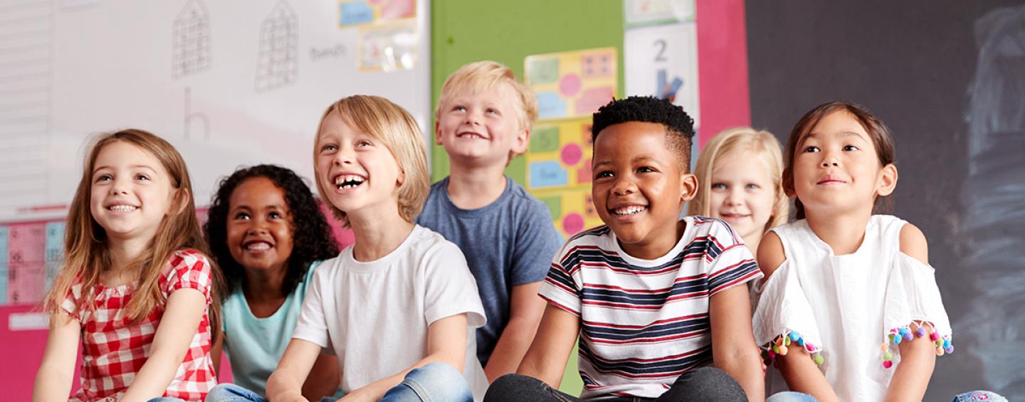 young international students in school