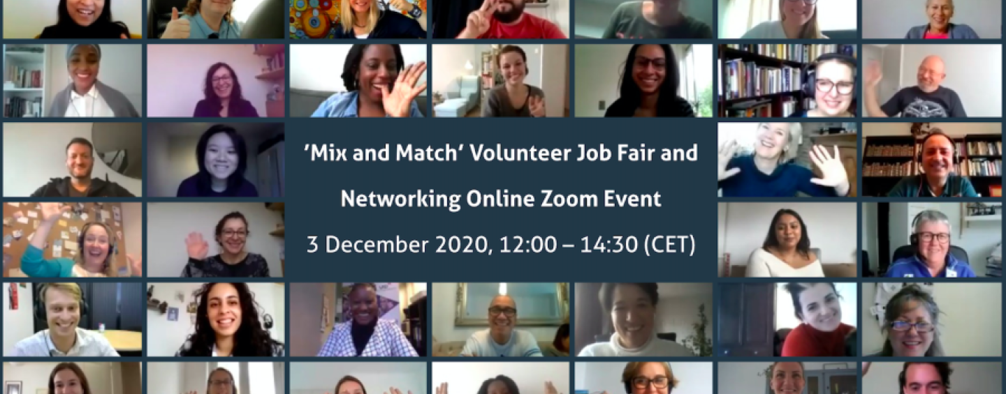 Volunteer The Hague mix & match online event banner