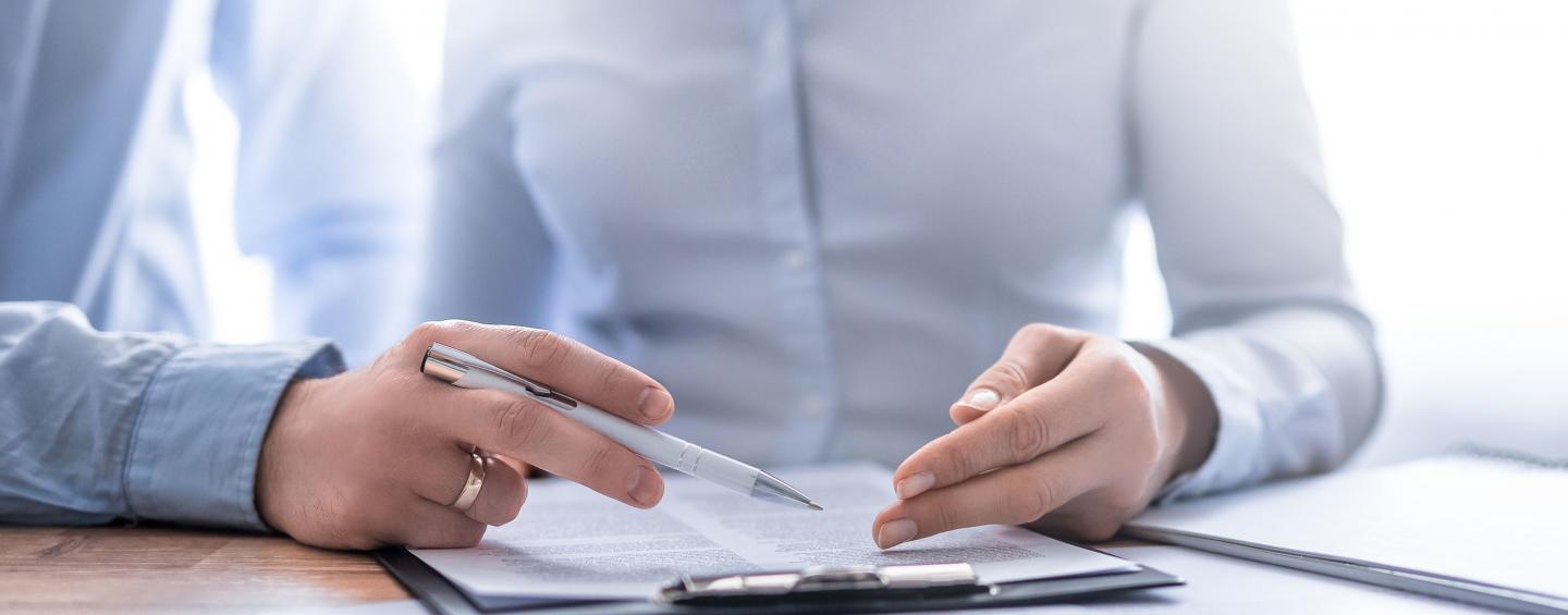 woman with legal files