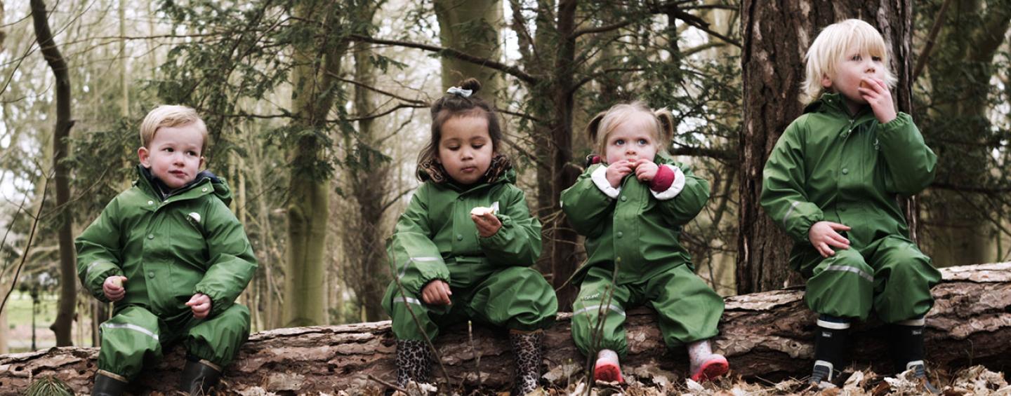 Children playing in nature